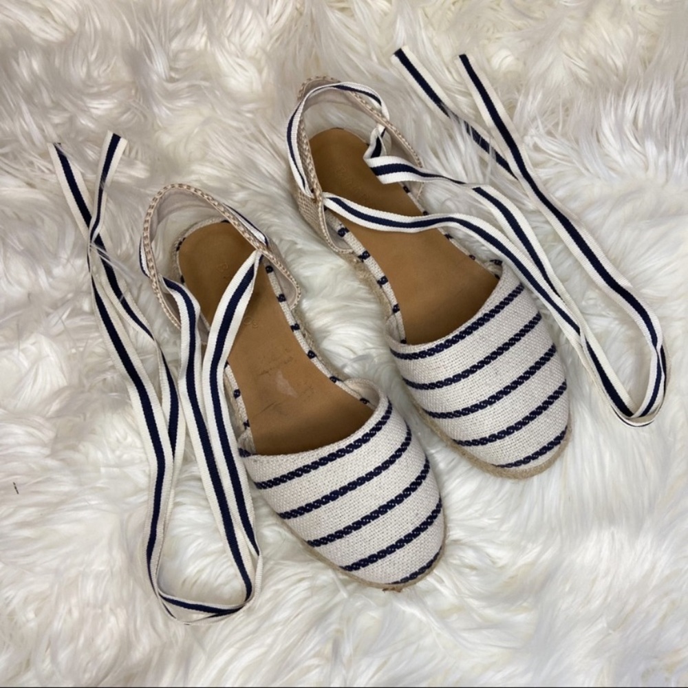 BAMBOO ESPADRILLE WRAP TIE UP SANDALS